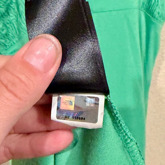 The North Face Sleeveless Mini Tank Dress M Green Cutout Strap Zip Pocket TNF - Picture 10 of 12